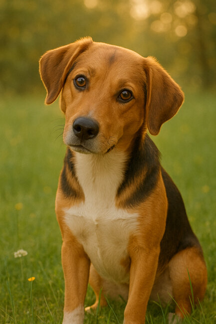 hund schaut fragend in die kamera